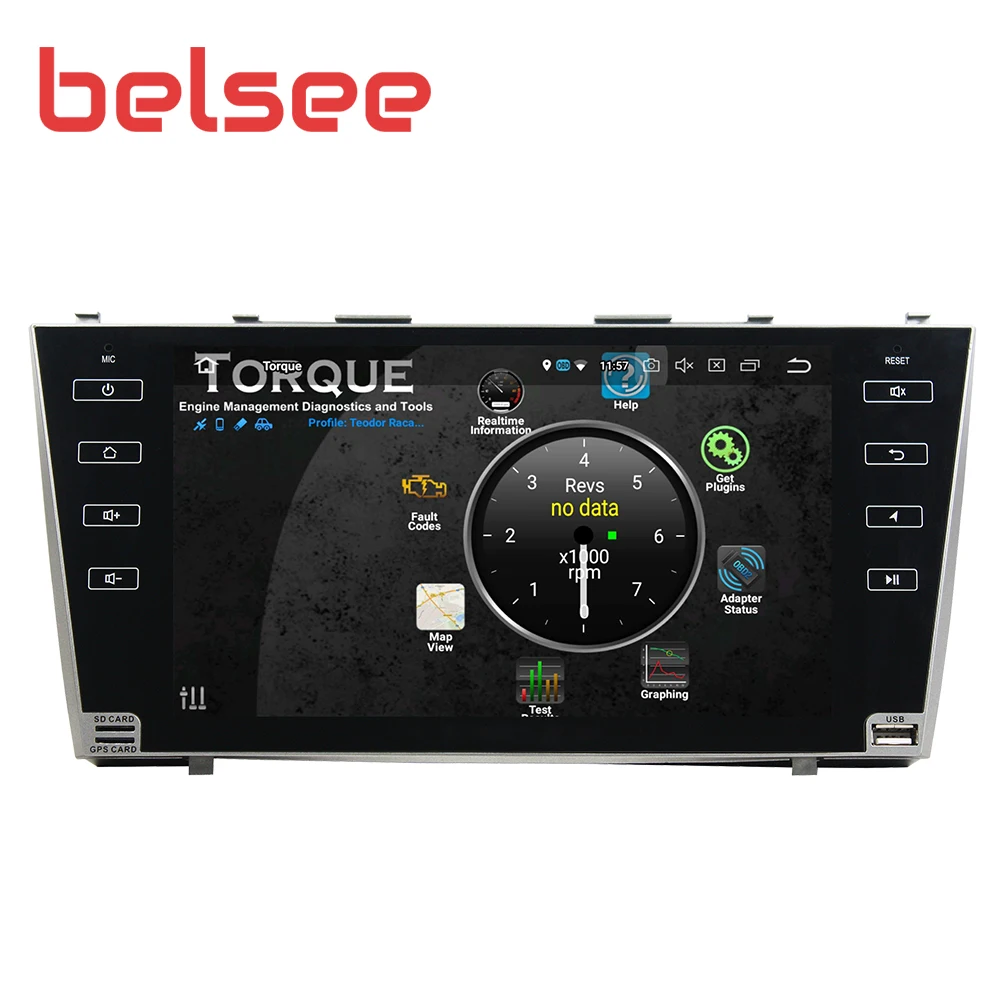 Автомагнитола Belsee 9 дюймов IPS экран Android 0 для Toyota Camry 2007 2011 4 ГБ 8 ядер стерео аудио GPS