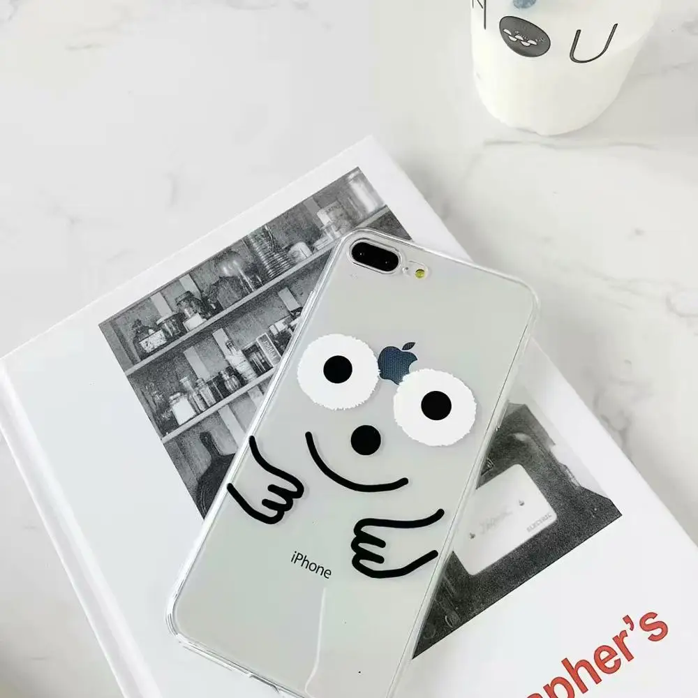 Мультяшный Забавный чехол для телефона с эмотиконом iphone 7 8 6 6s Plus X Xs Чехлы MAX XR