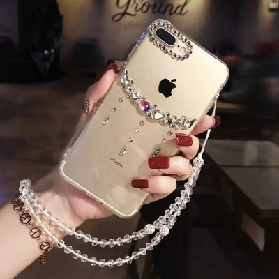 Мягкий чехол-накладка со стразами для Samsung Galaxy S21 S20 Ultra S8 S9 S10 Plus Note 20 10 9 8 | Мобильные