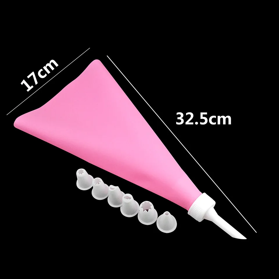 9 Pcs/Set Nozzles Icing Piping Cream And Pastry Bag Reusable DIY Cookie Decoration Mouth Rose Bakeware Cupcake Cake Tools | Дом и сад
