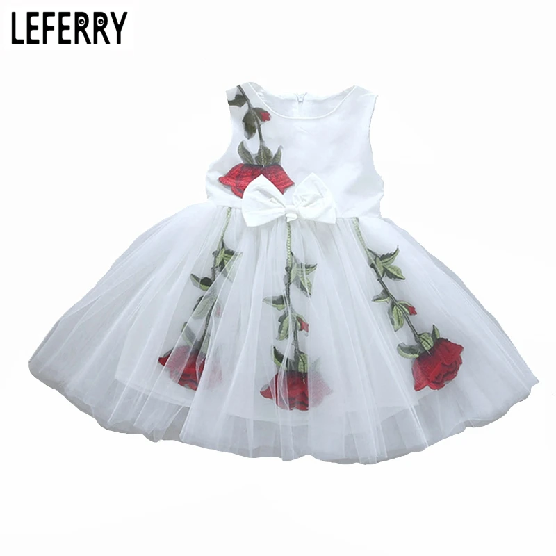 2020 Summer Girls Dresses Baby Clothing Floral Mesh Sleeveless Kids for Toddler Princess Dress New Fashion | Детская одежда и