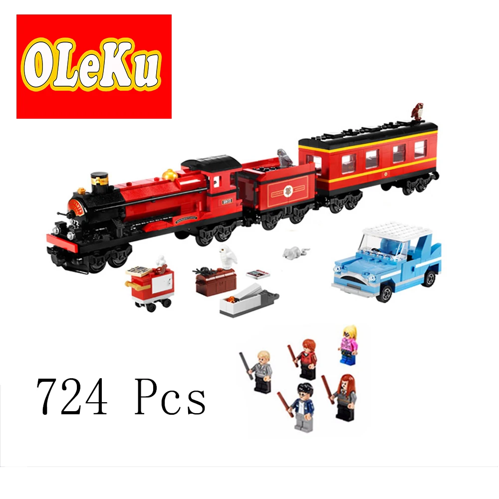 Oleku legoing Гарри потер Хогвартс Экспресс фильм серии 742 шт. 4841 legoings цифры Кирпичи