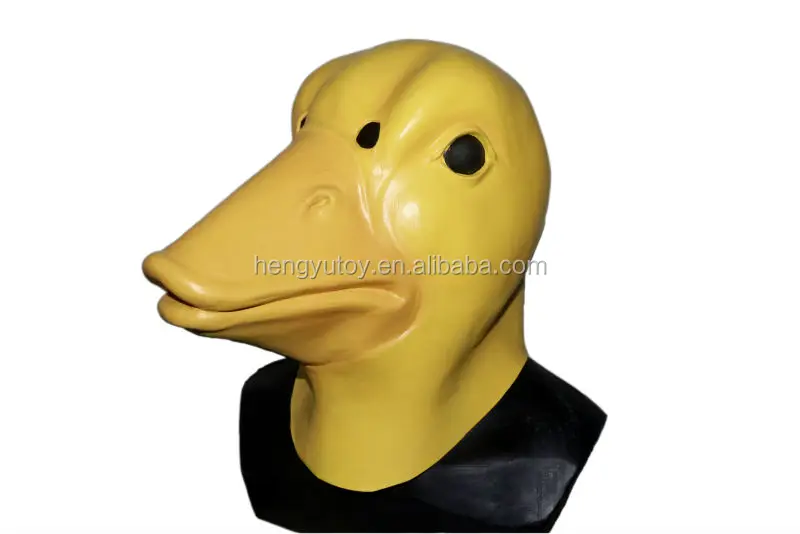 

Adult Lovely Fancy dress Full Overhead Latex Duck Costume Accoutrements Deluxe Duck Mask With CE