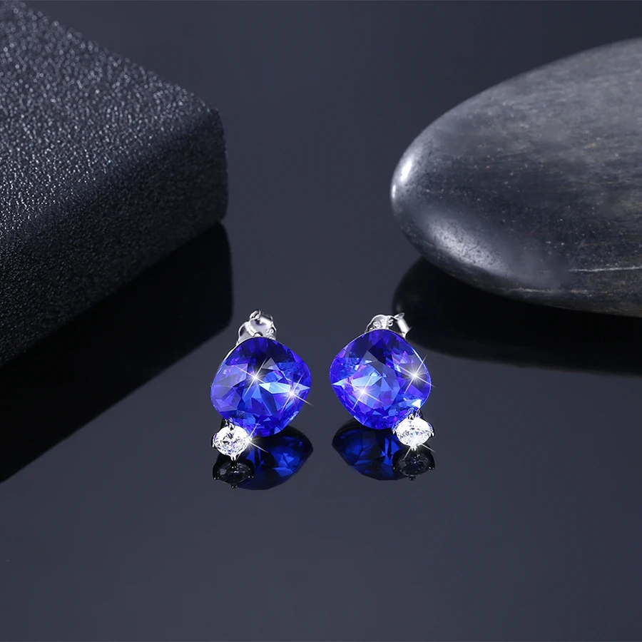 Серьги из стерлингового серебра Swarovski с кристаллами MALANDA новые модные круглые