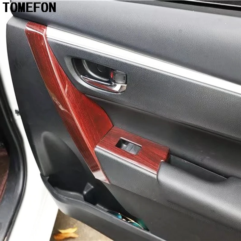 TOMEFON для Toyota Corolla 2014 2015 2017 2018 Стайлинг автомобиля краска по дереву Авто внутренние