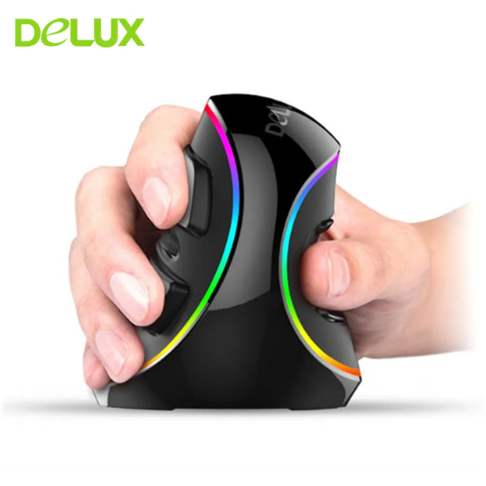 Вертикальная оптическая эргономичная игровая мышь Delux M618 4000DPI USB Проводная для