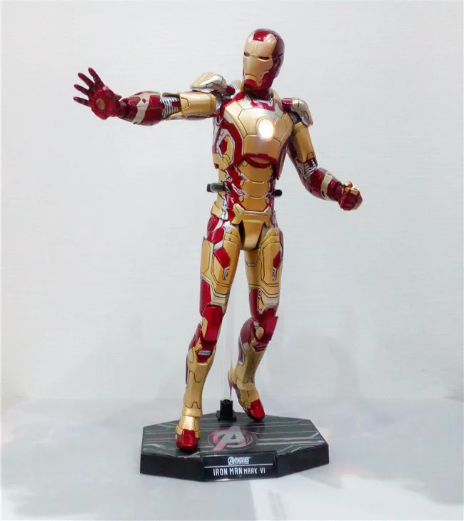 golden no box HC HotToys Мстители Железный человек Марк XLII Gloden ПВХ Фигурки игрушки - Цвет: golden no box