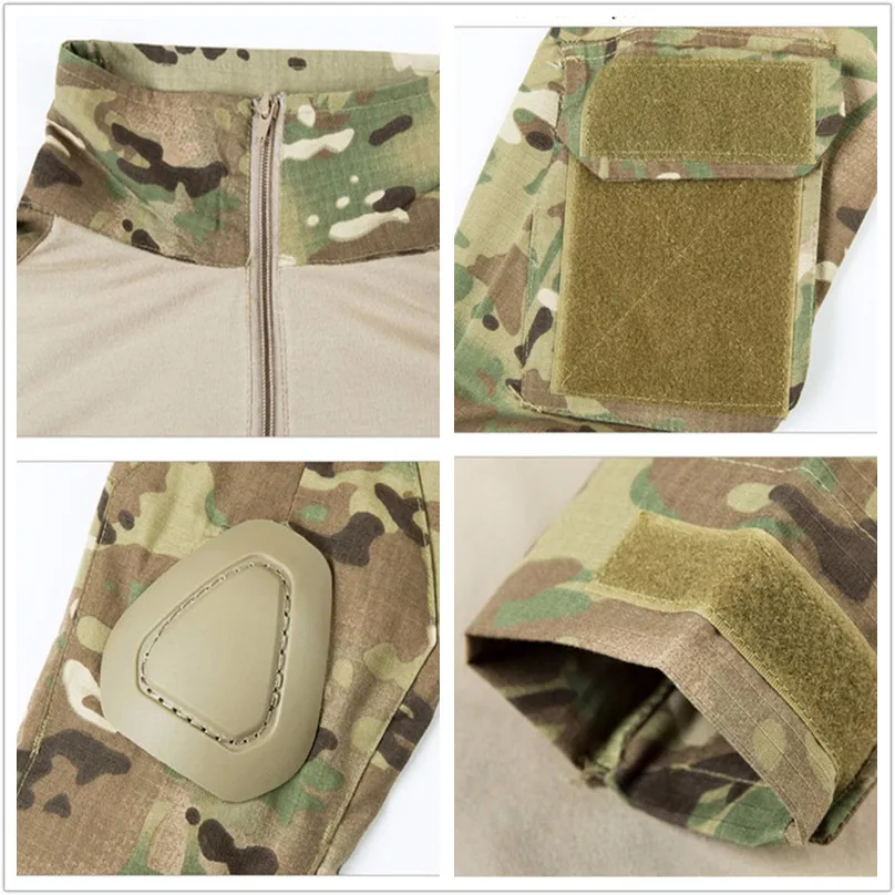 Мужской армейский костюм MEGE в стиле милитари Ghillie тактическая рубашка с