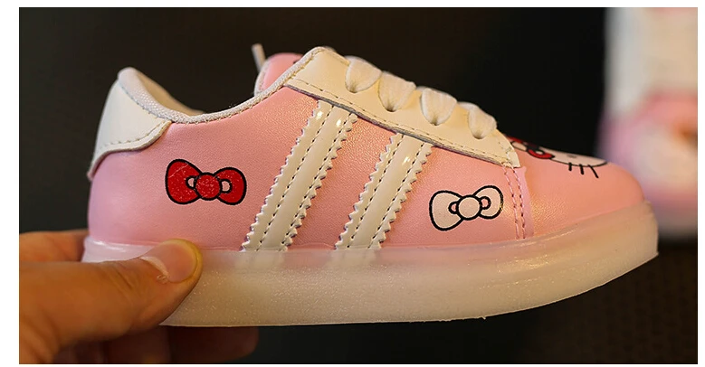 YPYUNA Children Shoes With Light LED Girls Kids Soft For Boys Sneakers Chaussure Led Enfant Glowing | Детская одежда и обувь