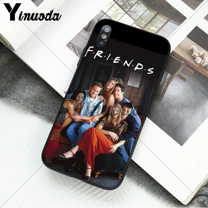 Yinuoda ДРУЗЬЯ Сезон ТВ ТПУ черный чехол для телефона чехол для Apple iPhone 8 7 6 6S Plus X XS MAX 5 5S SE XR Чехол для мобильного телефона - Цвет: A4