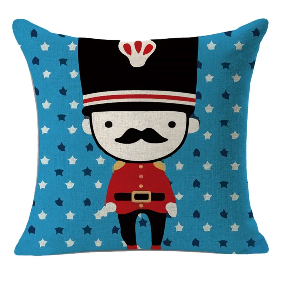 Cartton Солдаты печатных Чехлы для подушек декоративные Наволочки мангала Пледы