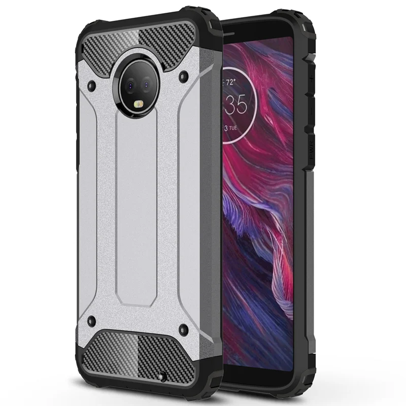 Gray Противоударный армированный силиконовый чехол для телефона Motorola для MOTO E5 E6 G4 G5 G6 G7 Z Play Plus One power Force задняя крышка из ТПУ - Цвет: Gray