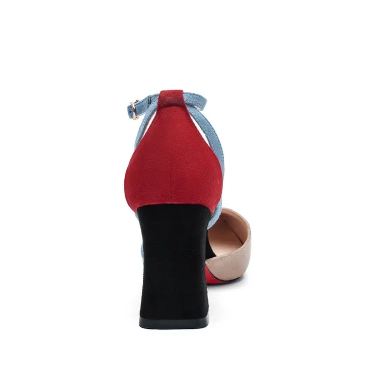 Модные женские босоножки на высоком каблуке летние туфли лодочки с острым носком