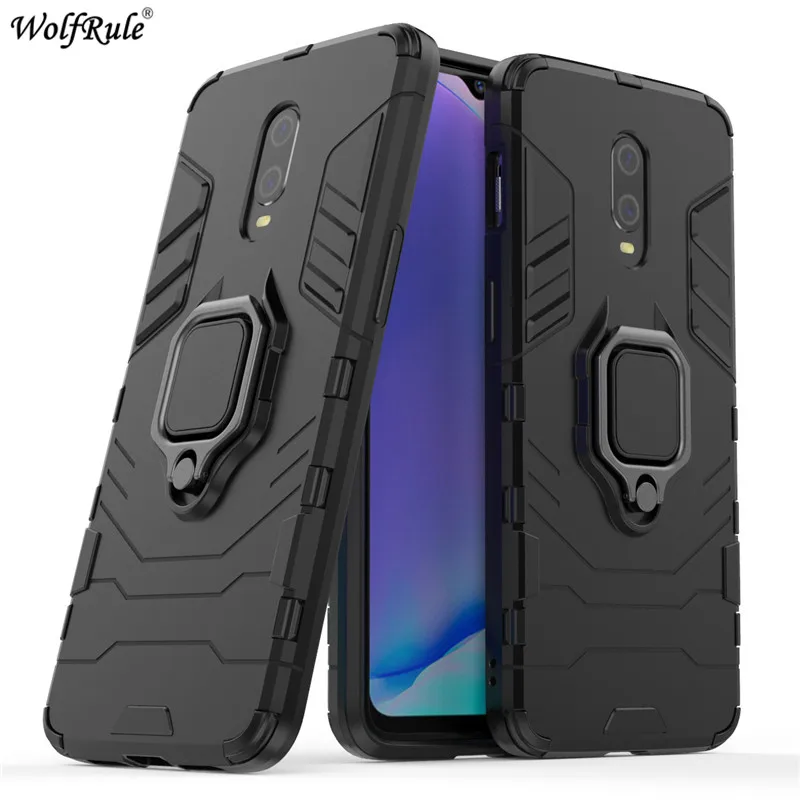 

For Oneplus 6T Case Finger Ring Holder Armor Bumper Protective Back Phone Case For Oneplus 6T Cover One Plus 6T 6.41''