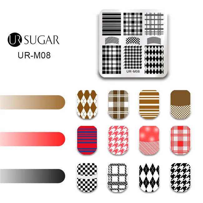42368 Ur Sugar 8 мл штамповка гель для ногтей штамповка пластины штамп скребок шаблон для ногтей цветы геометрические узоры Сделай Сам Маникюр штамп пластина - Цвет: 42368