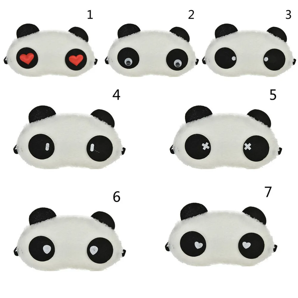 

1PCS Cute Panda Sleeping Eye Mask Nap Eye Shade Cartoon Blindfold Sleep Eyes Cover Sleeping Travel Rest Patch Blinder