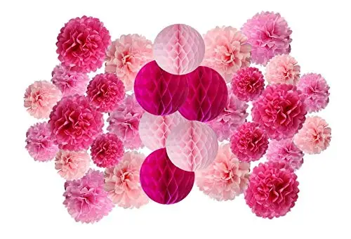 30 шт./компл. папиросная бумага цветы шар помпоны смешанные бумажные фонарики