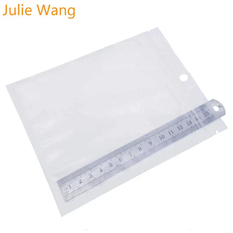 Julie Wang 50 шт. большая белая Самоуплотняющаяся молния пластиковая упаковка