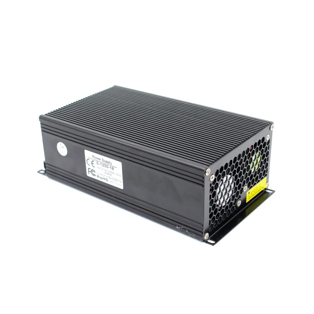 Switching Power Supply DC18V 66.7A 1200W Transformers 110V 220V AC TO DC 18V SMPS for LED Strip Lamp Light CNC CCTV Motor Black |