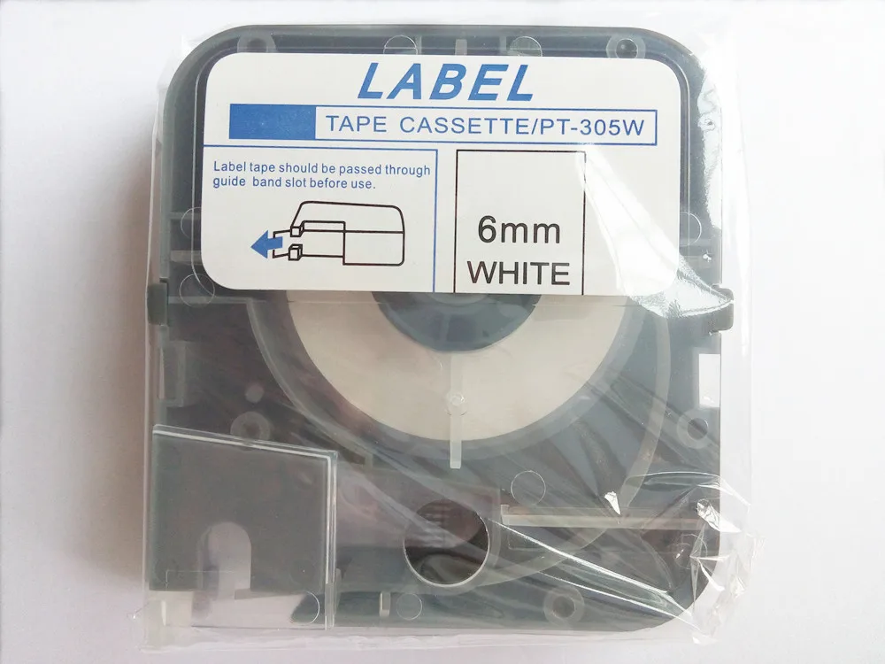 

Cassette Label Tapes LM-PT306WL 6mmx8m White For electronic lettering machine lm-380e,lm-390a/pc,lm-400a,lm-370e Promotion