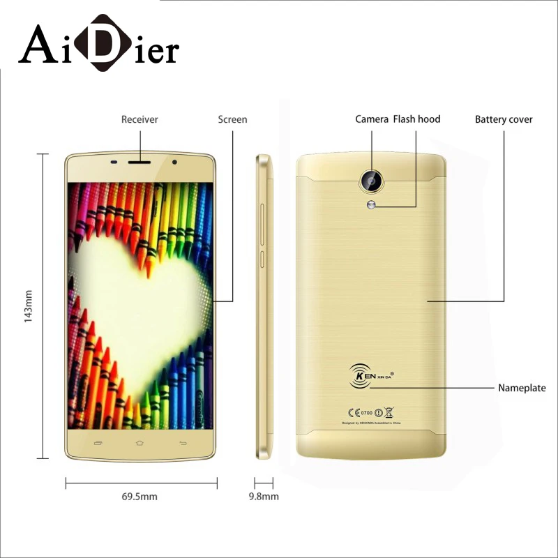 KENXINDA X7 двойная sim-карта мобильный телефон 5 0 дюймов ОС Android v7.0 1 ГБ Оперативная