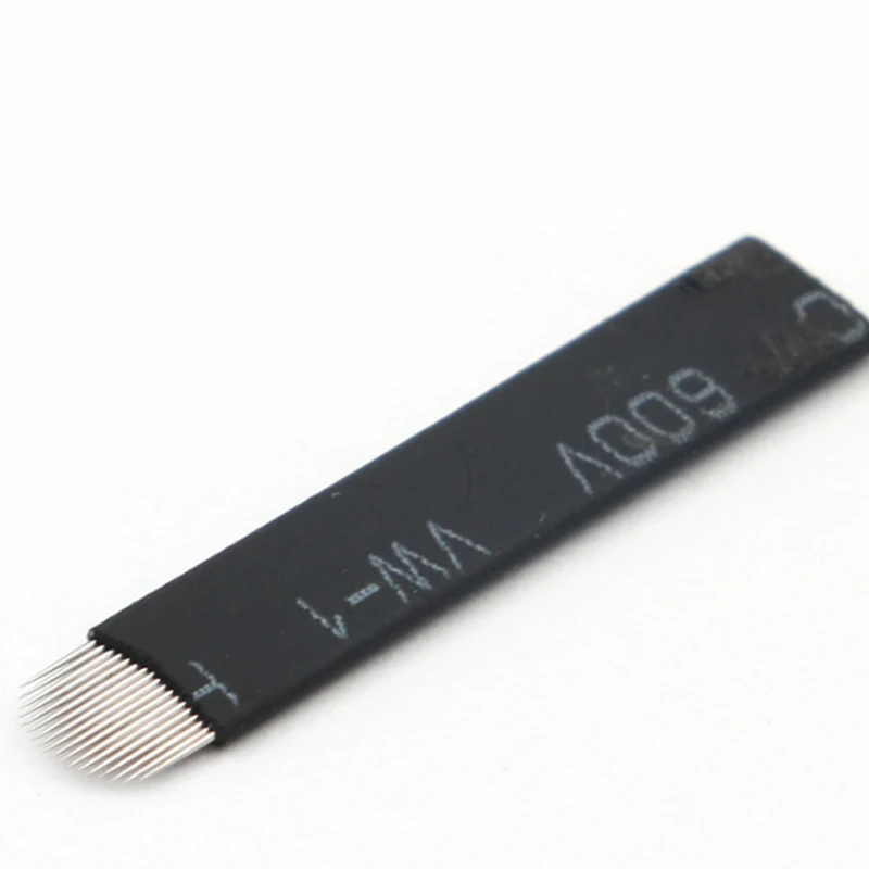 50 шт 0 18 мм Agulhas Lamina Para Tebori Flex Microblading иглы шпильки 12 14 16 U форма лезвия для тату