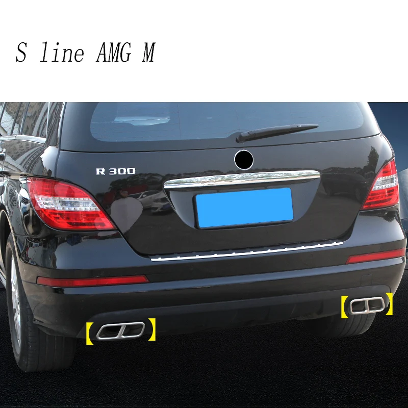 Автомобильный Стайлинг выхлопная труба для багажника Mercedes Benz R Class W251 R300 320 Чехлы