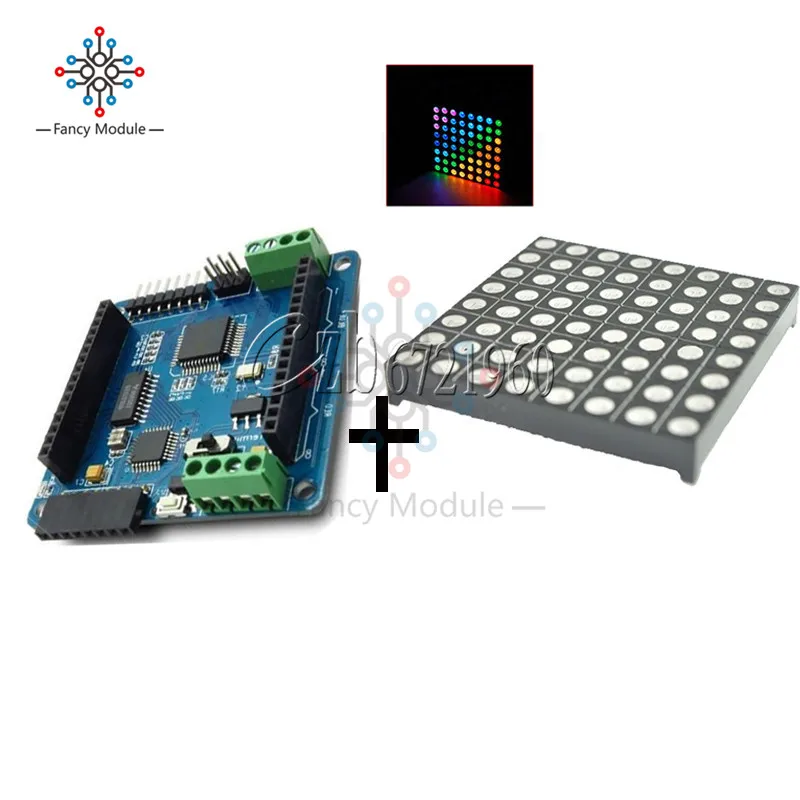Полноцветный Радужный цветной duv2.0 матричный светодиодный драйвер RGB щит +