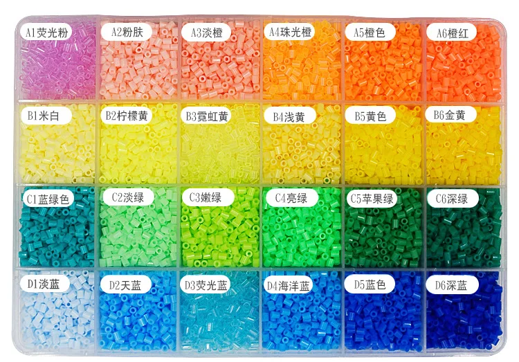 1000pcs/bag 2.6mm EVA Perler Beads Hama Toy Kids Fun Craft DIY Handmaking Fuse Bead Creative Intelligence Educational Toys | Игрушки и