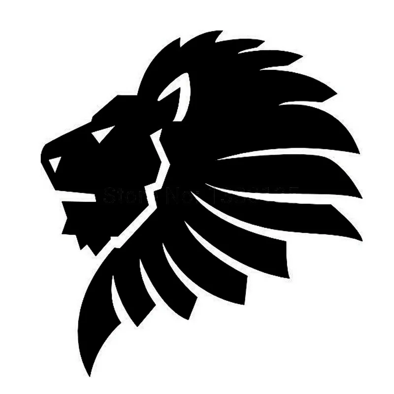 

10*9CM Lion Fun Animal Car Stickers Motorcycle Decals Car Accessories Black/Silver C2-0174