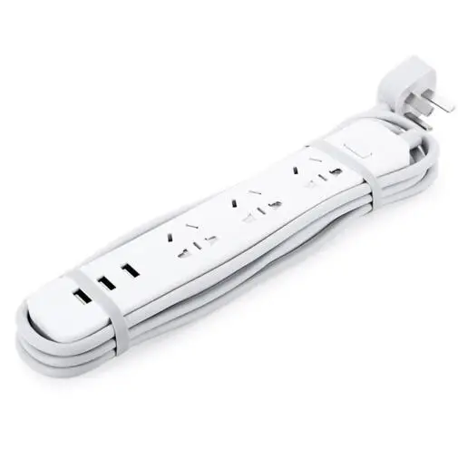 Белый Xiaomi электронный разъем питания быстрая зарядка 3 USB+ 3 розетки стандартный разъем расширение интерфейса ЕС США нет смарт - Цвет: Белый