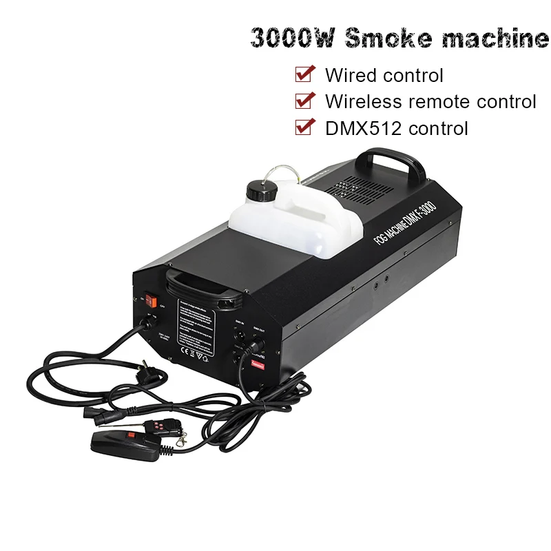 Дымовая машина 3000 Вт DMX512 проводная и Беспроводная дистанционная DJ/бар/вечерние/шоу/сценический светильник профессиональное оборудование для сцены Dj - Цвет: 3000W With DMX