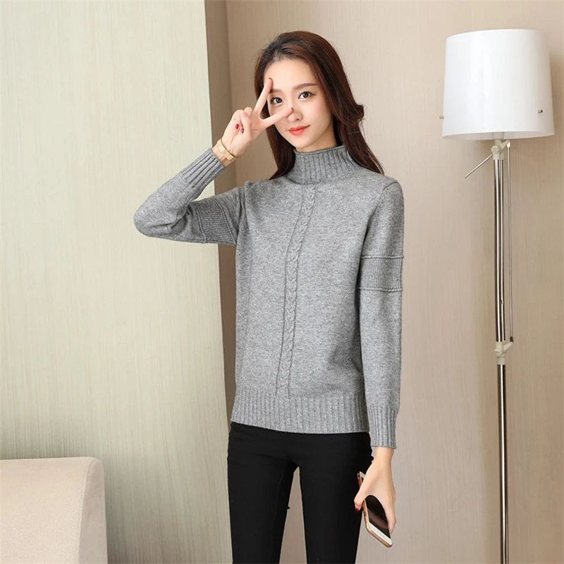 Thick Turtleneck Warm Pollovers Sweater Women 2018 Autumn Winter Long Sleeve Twist Knitted Sweaters Casual Befree Ladies Jumper | Женская