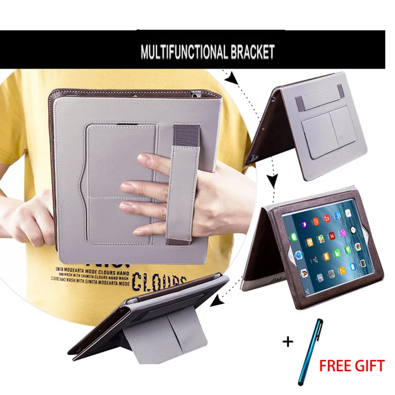 Ультратонкий ручной кожаный чехол для Apple Ipad 2 3 4 водонепроницаемый защитный