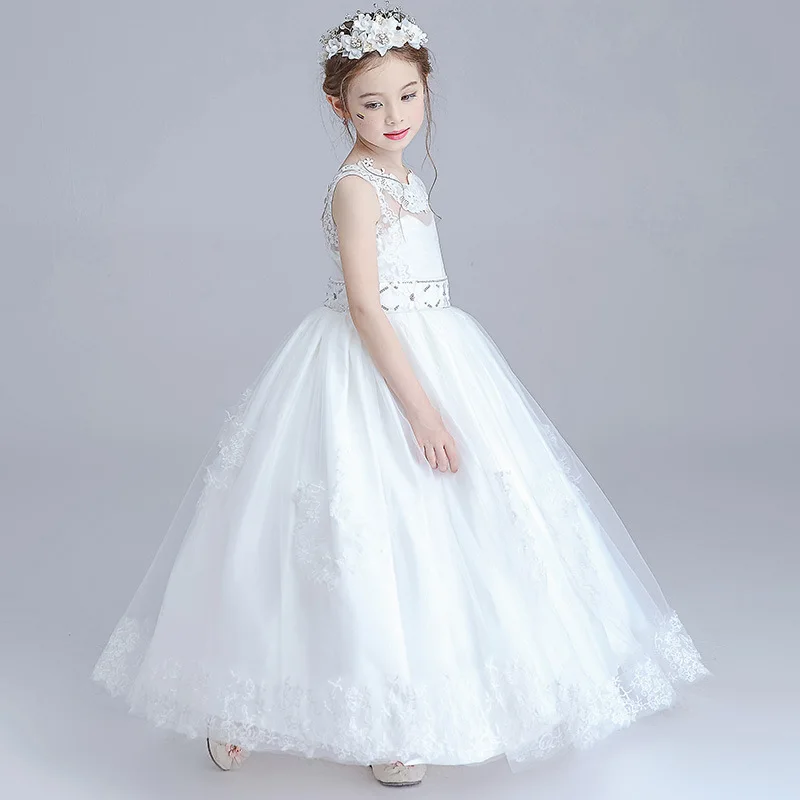Flower girl princess dress for wedding party summer size 4 5 6 7 8 9 10 11 12 13 14years baby child evening show tutu | Детская одежда