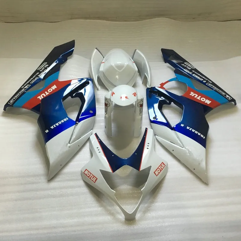 Мотоциклетный вставной обтекатель комплект для SUZUKI GSXR1000 05 06 GSX-R GSXR 1000 K5 2005 2006 Топ Белый Синий ABS Обтекатели комплект+ подарки SS02