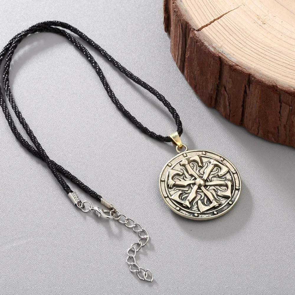 Ностальгический щит грома перунь славянский амулет с топором мужские украшения