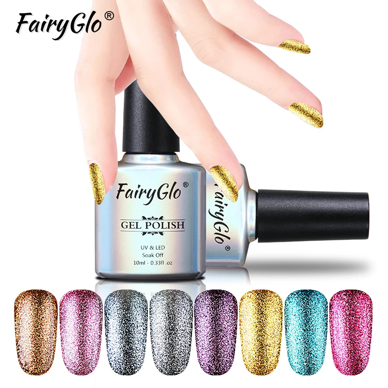 FairyGlo неоновый цвет лак для ногтей 10 мл Блестящий полуперманентный лак замачиваемый гель Hybird лак голографический Shilak