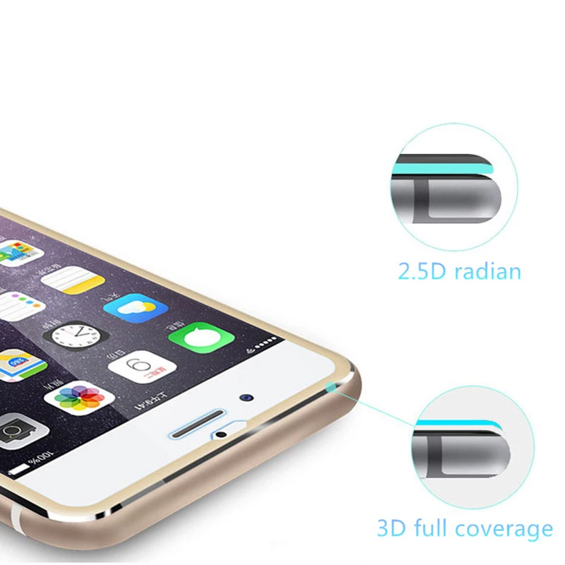 HSTRADE 3D полный охват Премиум Закаленное стекло для iphone 7 6 s плюс экран протектор 8 Plus