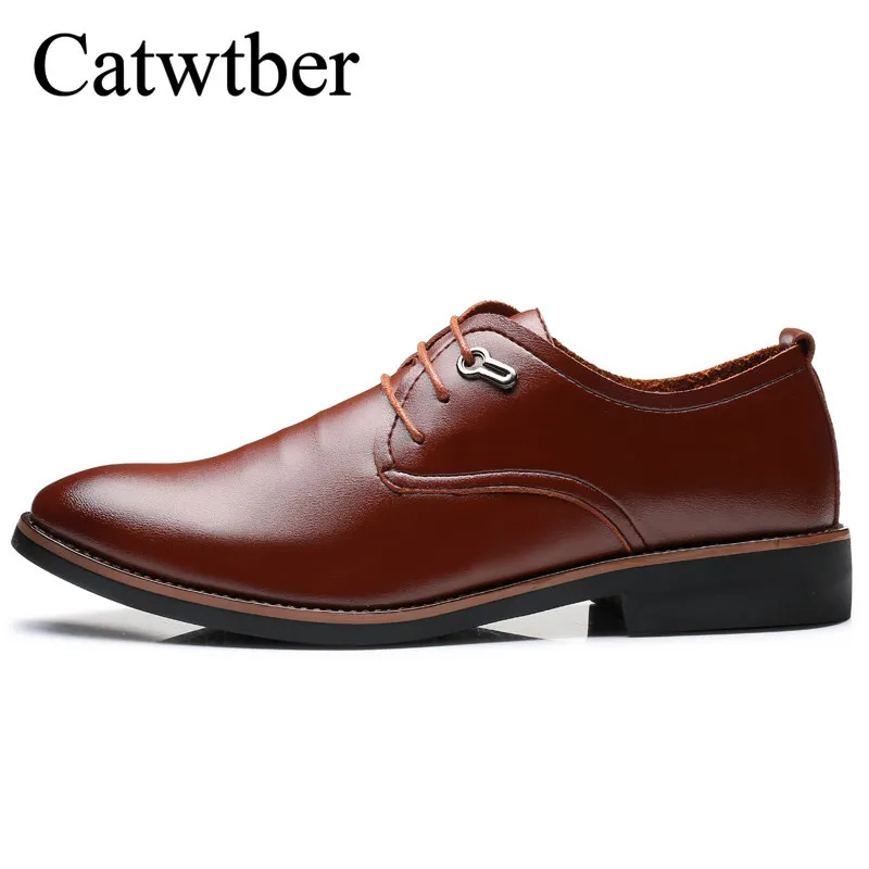 Catwtber Hot Sale! new 2018 British Men Leather Shoes slip on Men's flats casual pointed toe Oxfords Wedding free | Обувь