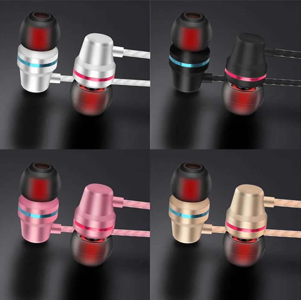 Музыке стерео наушники с микрофоном вкладыши объем Управление металлические 3 5