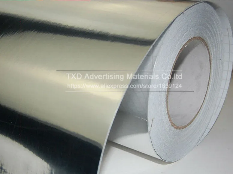 Зеркальная Виниловая наклейка для автомобиля пленка оболочки с серебристыми