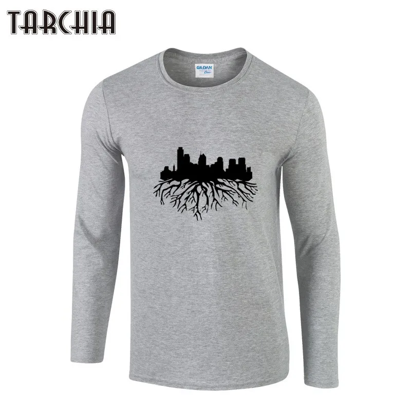 Футболка TARCHIA мужская с длинным рукавом рубашка принтом топ одежда Swag весна-осень