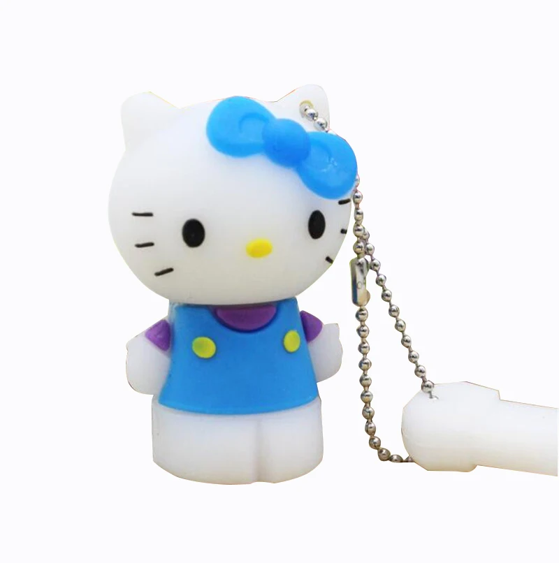 JASTER hello kitty Usb флеш-накопитель 64 ГБ флеш-накопитель 32 Гб Флешка 4 ГБ 8 ГБ 16 ГБ 32 ГБ 64 ГБ U Диск флеш-карта kitty карта памяти подарок - Цвет: blue