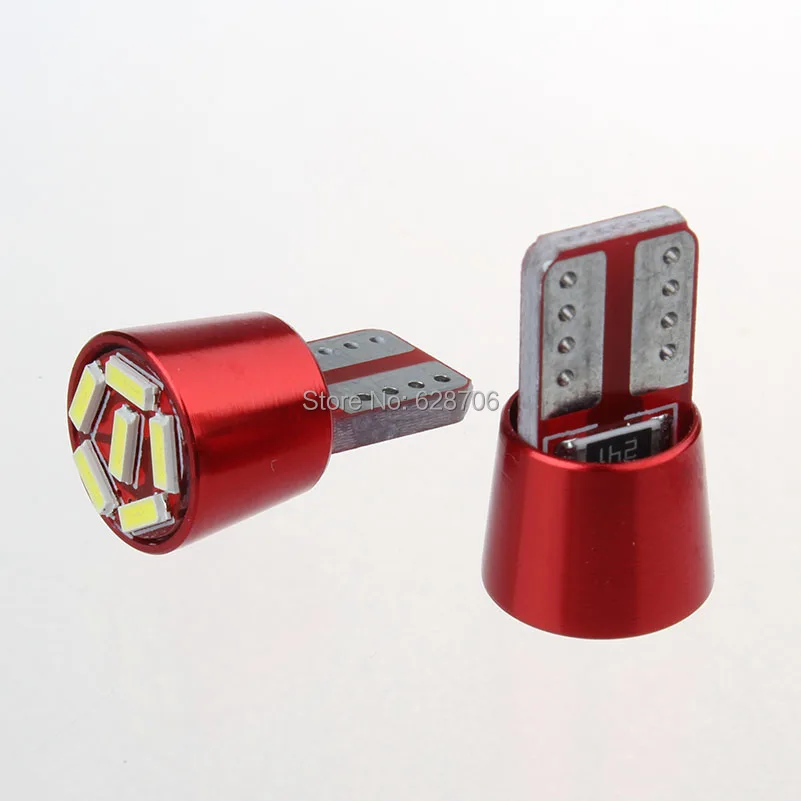 Суперъяркая светодиодная автомобильная лампа с клиновидным цоколем 10 W5W 6 4014 SMD 12