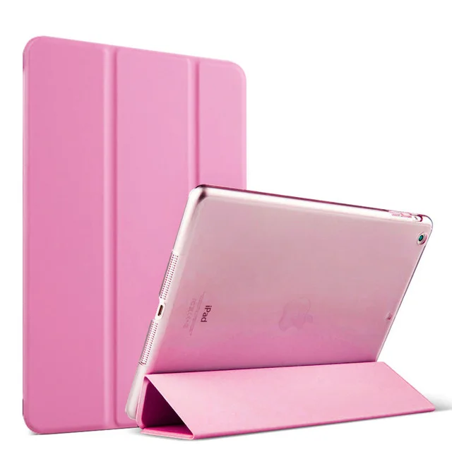 Pink Ультратонкий Магнитный чехол для iPad 9,7 новая модель A1822 A1823 A1893 A1954 смарт-чехол из полиуретановой кожи с функцией автоматического отключения/пробуждения - Цвет: Pink