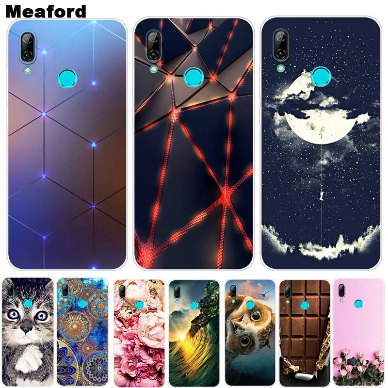 

For Huawei P Smart 2019 Case 6.21" Phone Cover Soft Silicone Printing Back Case Coque For Huawei PSmart 2019 POT-LX1 POT-LX3