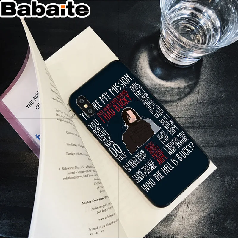 Babaite Marvel the winter solider bucky barnes Топ детальный чехол для телефона для Apple iPhone 8 7 6 6S Plus X XS MAX 5 5S SE XR - Цвет: 1
