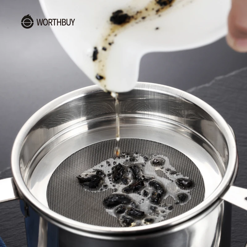 WORTHBUY многофункциональная кружка сито с крышкой из нержавеющей стали дуршлаг Kichen