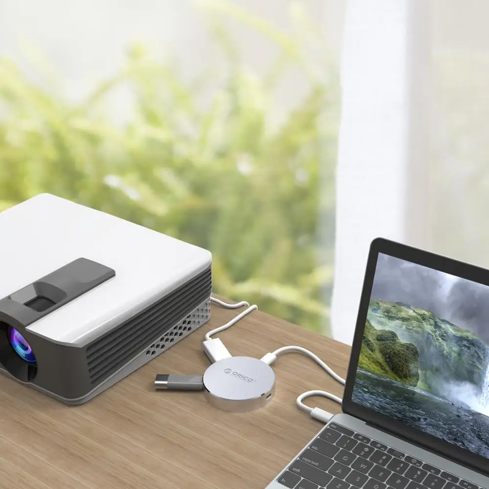 ORICO DBH2 ноутбуков док станции Тип C к HDMI/Тип C/Тип USB3.0 хаб для Windows XP Mac OS и Linux